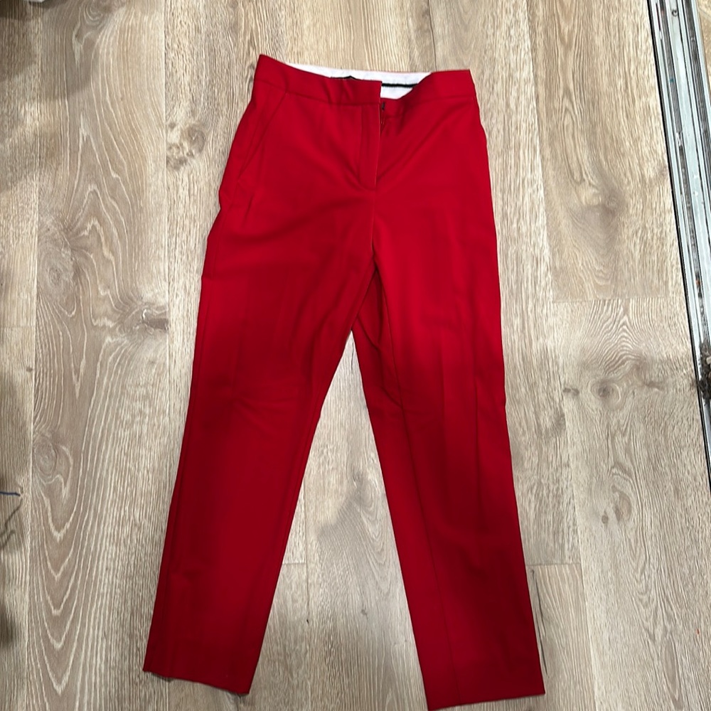 Red Zara work pants